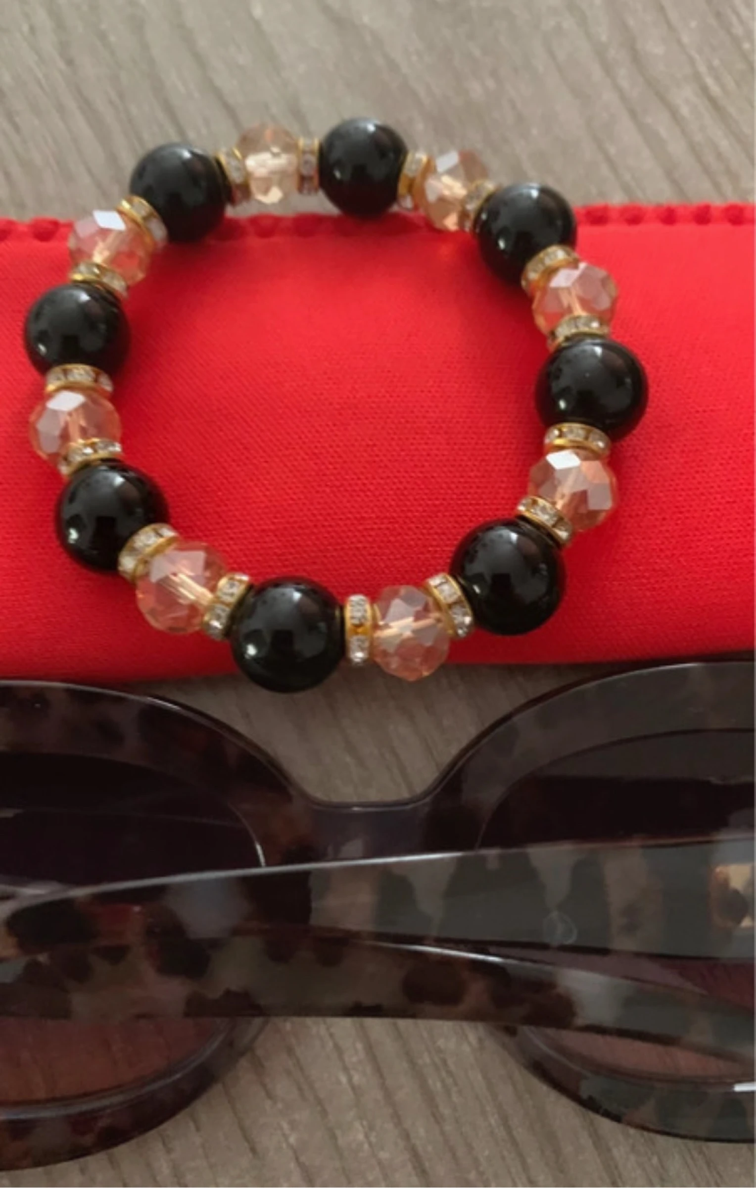 Set de gafas de sol con pulsera de piedra natural 🌺 – photo 5